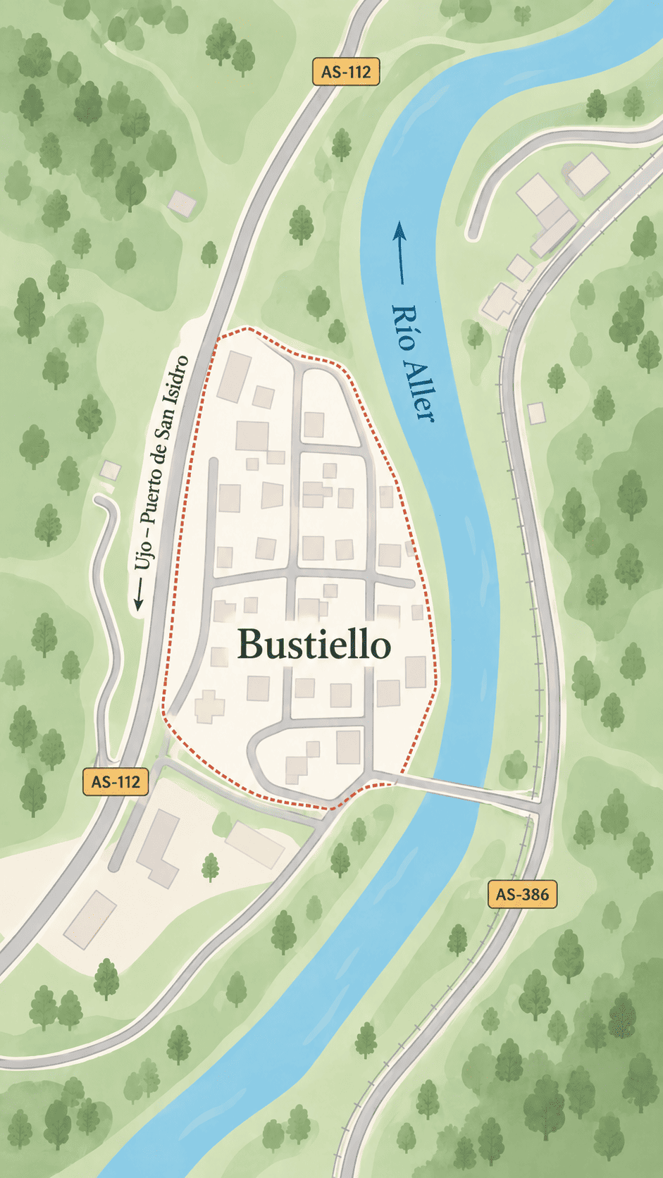 Vista previa del mapa interactivo de Bustiello